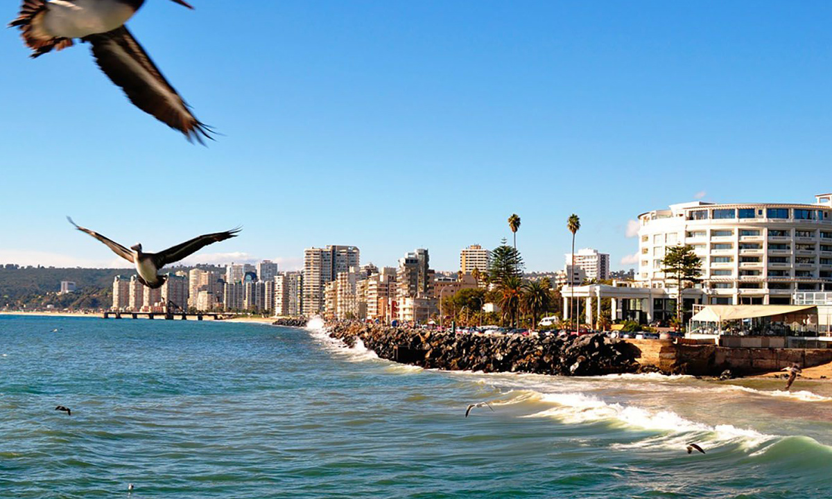 2 Experience luxury with our exclusive tour to Santiago de Chile, Viña del Mar, and Valparaíso. Stay at the Marriott Santiago Hotel, explore the Andes, and more